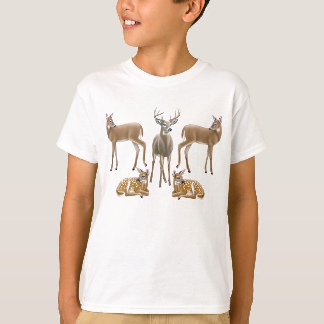 Whitetail Deer Kids T-Shirt (Front)
