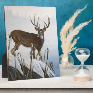 Whitetail deer plaque