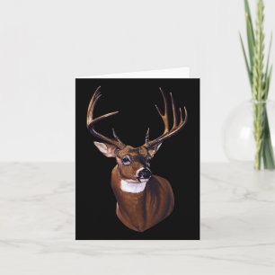 Whitetail Deer Portrait Antlers Wildlife Animal Gr Card