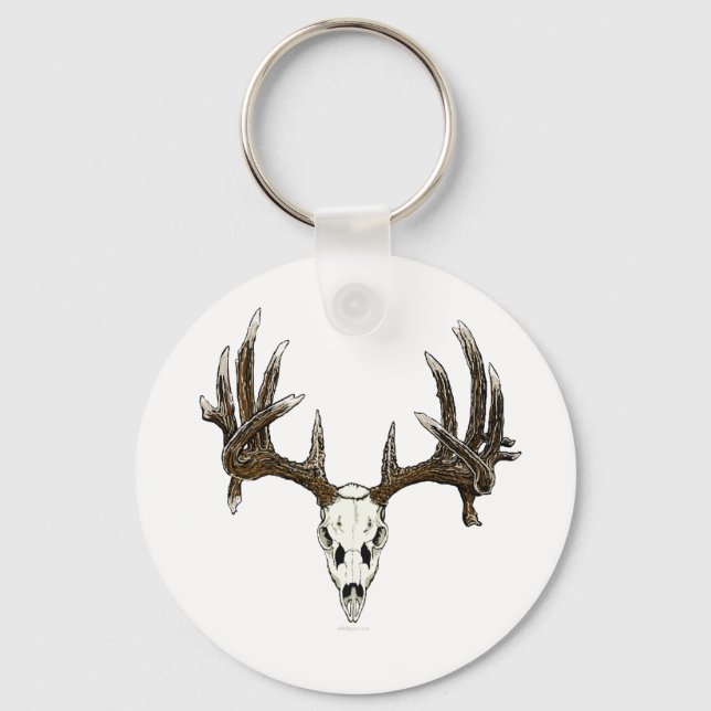 Whitetail deer skull 1 key ring (Front)