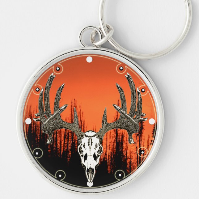 Whitetail deer skull key ring (Front)