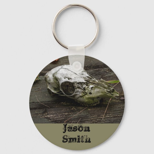 Whitetail Deer Skull Keychain (Front)