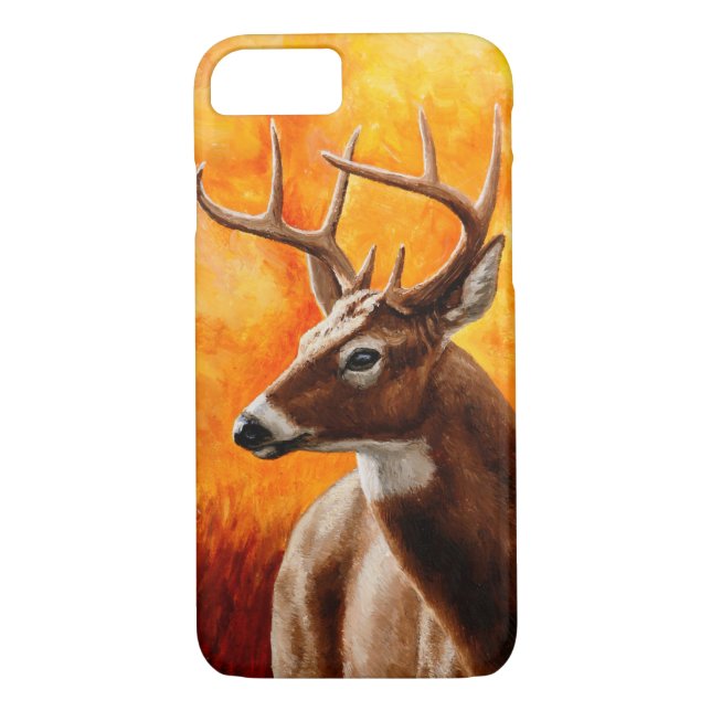 Whitetail Deer Trophy Buck Head Case-Mate iPhone Case (Back)