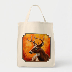 Whitetail Deer Trophy Buck Head Tote Bag