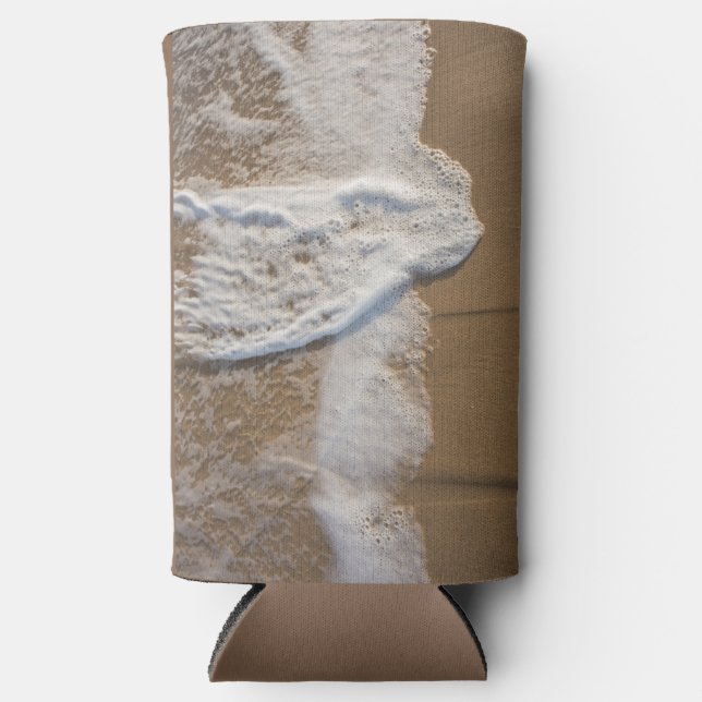 Whitewash on beach seltzer can cooler (Front)