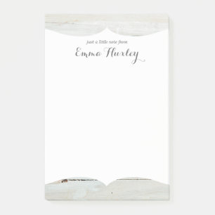 whitewashed Barn Wood White Woodgrain Post-it Notes