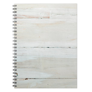 whitewashed Barn Wood White Woodgrain Spiral Notebook