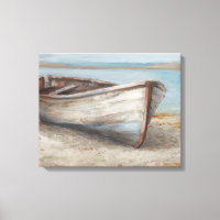 Whitewashed Boat on the Shore