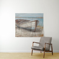 Whitewashed Boat on the Shore