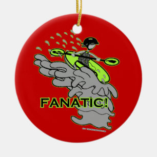 Whitewater Fanatic! Ceramic Tree Decoration