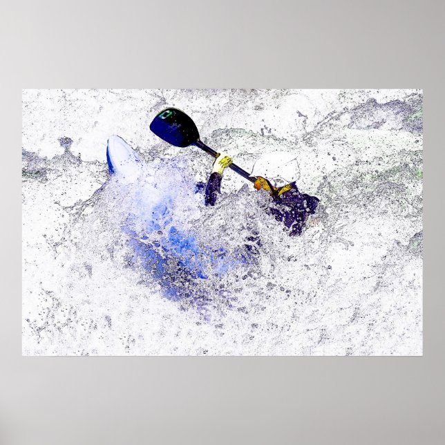 Whitewater Kayaking Poster (Front)