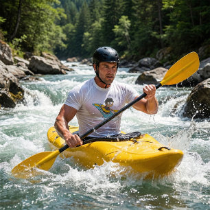 Whitewater Rafting Adventure with Scared Boy  T-Shirt