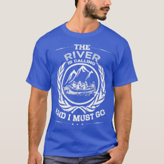 Whitewater Rafting Distressed River Raft  T-Shirt