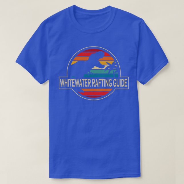 Whitewater Rafting Guide Dinosaur T-Shirt (Design Front)