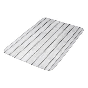 WhiteWoodSlats Wrapping Papper Seamless Stripe Bath Mat