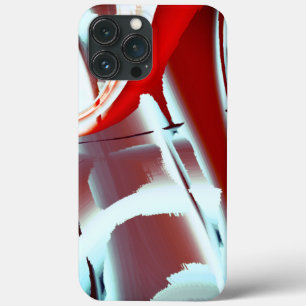 Whitish to red cropped digital paint magnification iPhone 13 pro max case