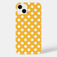 Whitle polka dots on yellow