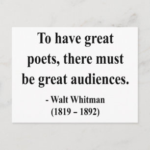 Whitman Quote 12a Postcard