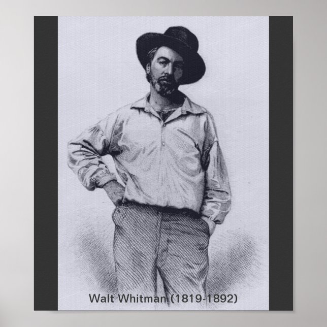 Whitman when Young Poster (Front)