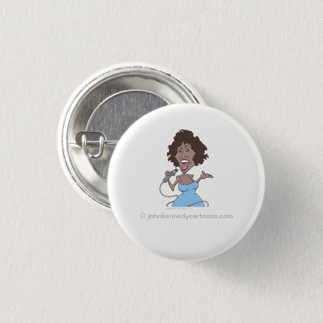 Whitney Houston Button  (Front & Back)