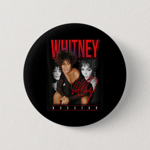 Whitney Houston Retro Photo Collage 6 Cm Round Badge