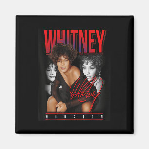 Whitney Houston Retro Photo Collage Magnet