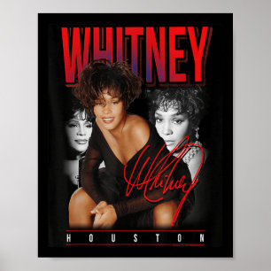 Whitney Houston Retro Photo Collage Poster