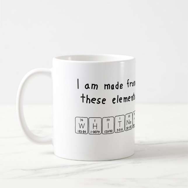 Whitney periodic table name mug (Left)
