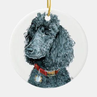 Whitney the Poodle Ceramic Tree Decoration