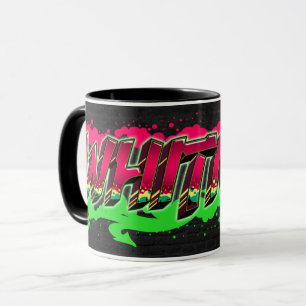 Whitney Vorname Name Graffiti red green Tasse Mug