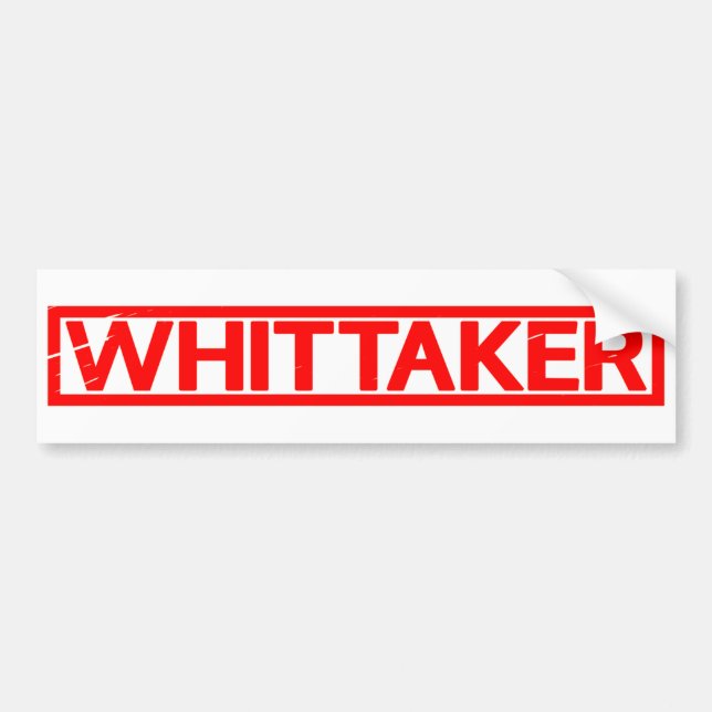 Whittaker Stamp Bumper Sticker (Front)