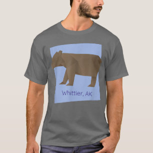 Whittier AK Brown Origami Bear Abstract Geometrica T-Shirt
