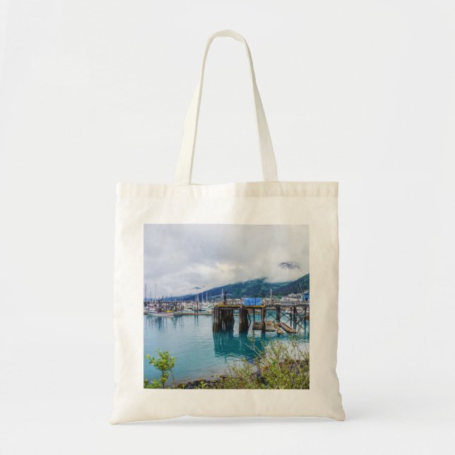 Whittier Alaska Harbour Tote Bag (Front)