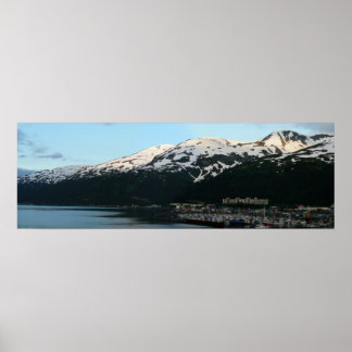 Whittier at Dusk Scenic Alaska Photography Poster