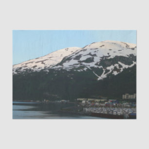 Whittier at Dusk Scenic Alaska Photography Tissue Paper