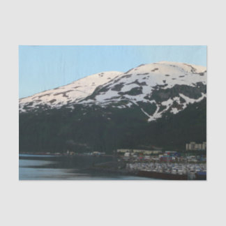 Whittier at Dusk Scenic Alaska Photography Tissue Paper