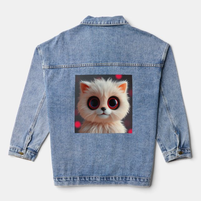 Whitty-Cat Denim Jacket (Back)