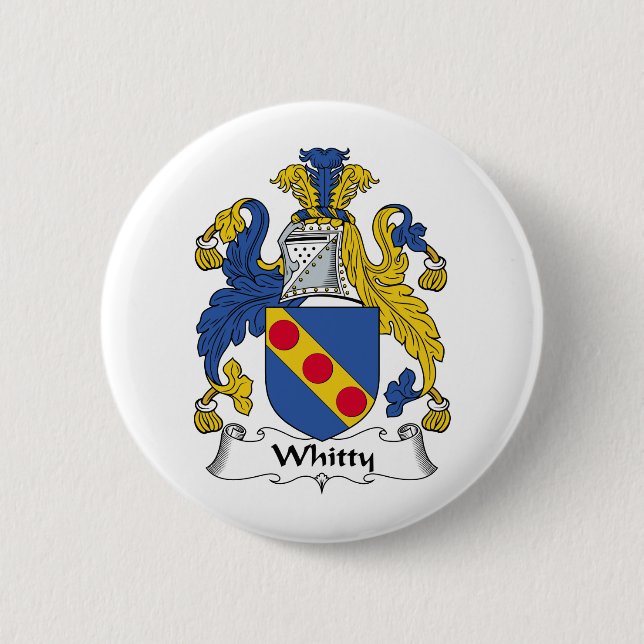 Whitty Family Crest 6 Cm Round Badge (Front)