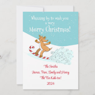 Whizzing By - Christmas Card