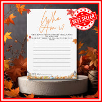 WHO AM I Baby Shower Game A LITTLE PUMPKIN