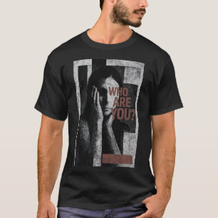 "Who Are You?" Existential Abstract Portrait Art T-Shirt