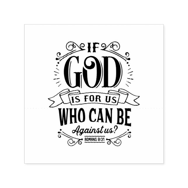 Who can be Against Us? Self-inking Stamp (Design)