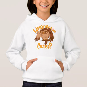 Who Cares Funny Carefree Cartoon Owl Drawing