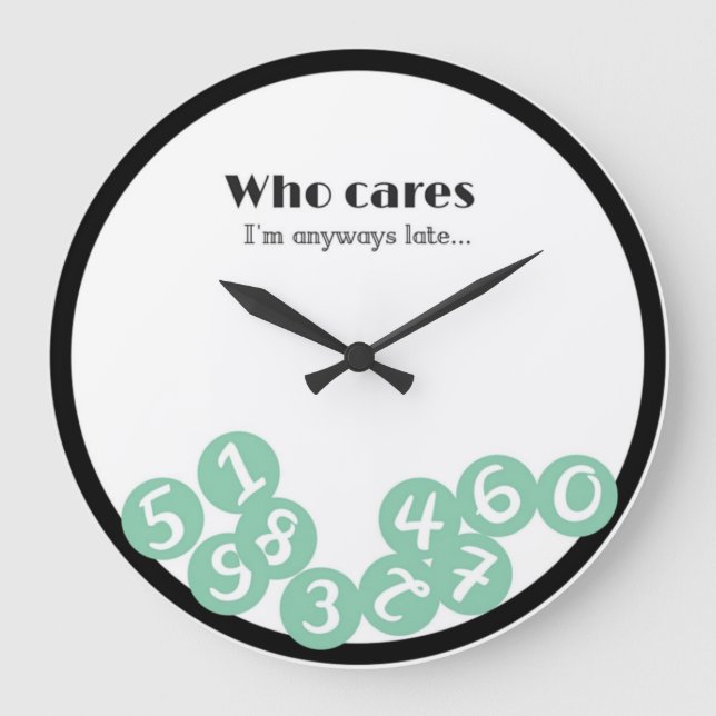Who cares WALL CLOCK (Front)