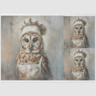 Who Cooks For You Owl X3 Decoupage Tissue Paper