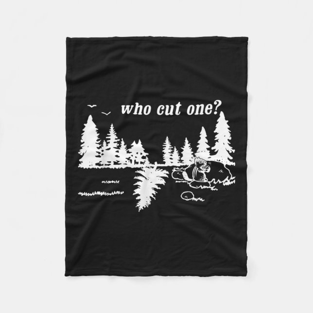 Who Cut One_ Funny Design  Fleece Blanket (Front)