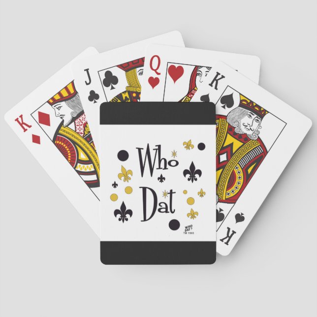 Who Dat t-shirts Playing Cards (Back)