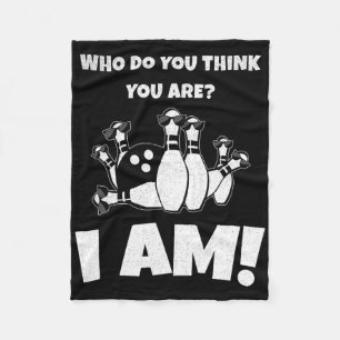 Who Do You Think You Are I Am Funny Vintage Clic B Fleece Blanket