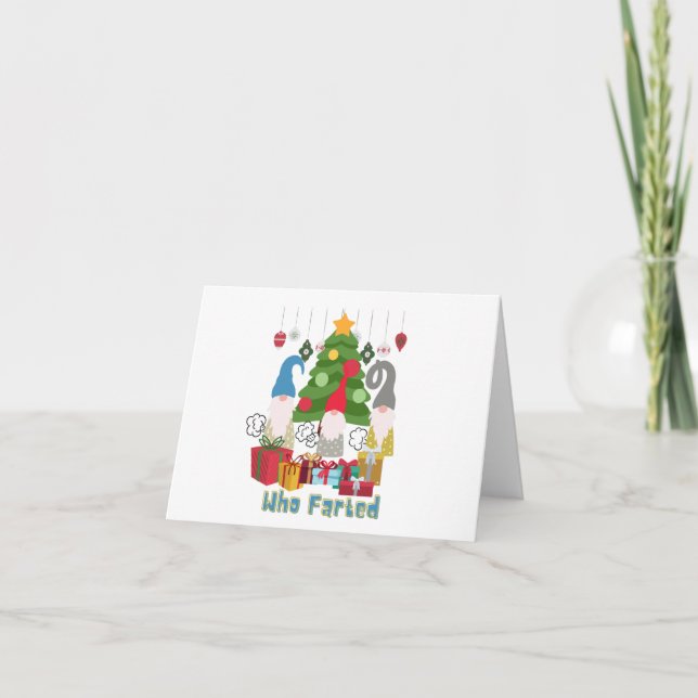 Who Farted Christmas Elves Card (Front)