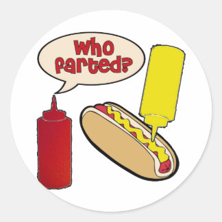 Who Farted? Classic Round Sticker